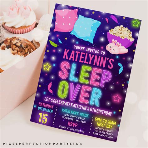 sleepover invitations